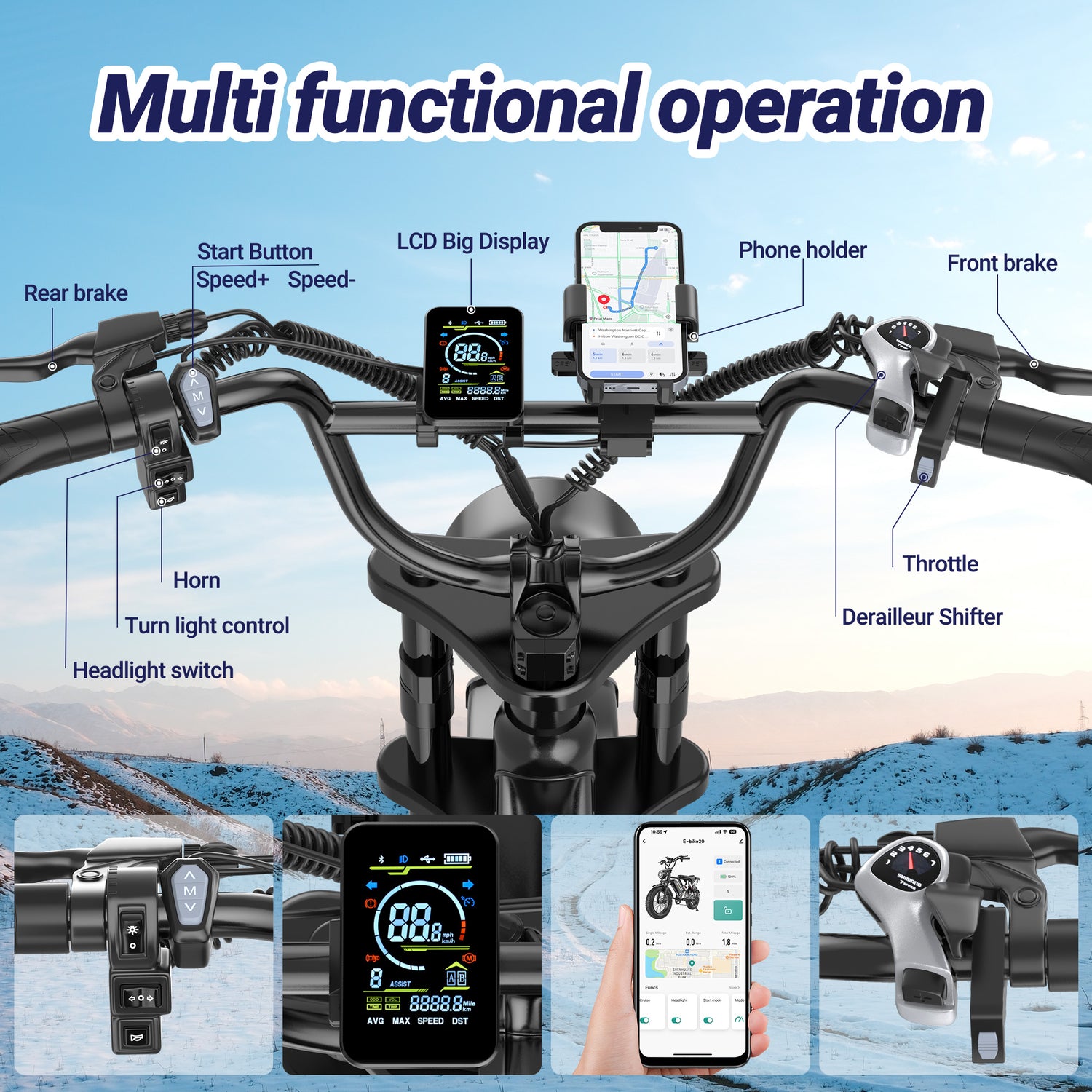 Qlaway BK20 electric mountain bike for adults